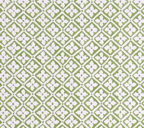 Quadrille Fabric: Puccini - Custom New Apple on White Suncloth (OUTDOOR)