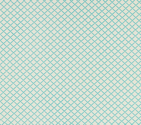 Quadrille Fabric: Terrace - Custom Venice Blue on Tinted 100% Linen