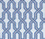China Seas Fabric: Gorrivan Fretwork - Custom Slate Blue / Navy on White Belgian Linen / Cotton