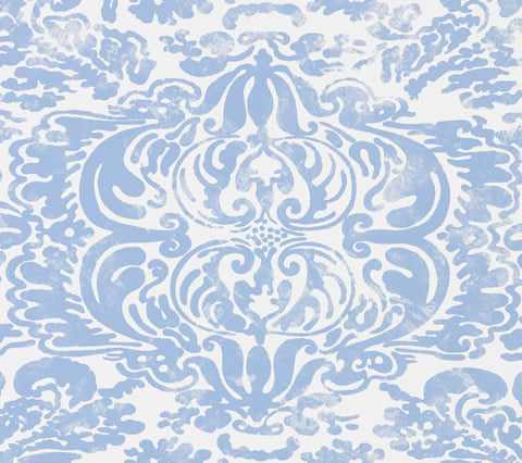 Decorative light blue pattern on a white background