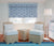 China Seas Fabric: Seya - Custom Blue / Sky on White Belgian Linen / Cotton