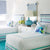 China Seas Fabric: Carnival Stripe - Custom Aqua on Tinted 100% Belgian Linen