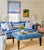 China Seas Fabric: Tropicana II - Custom Blues on White Suncloth (OUTDOOR)