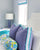China Seas Fabric: Seto II - Custom French Blue on Tinted Belgian Linen / Cotton