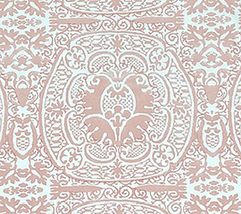 Quadrille Fabric: Veneto - Custom Pink on White 100% Cotton Sateen