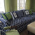 China Seas Fabric: Lyford Diamond Blotch - Custom Navy on Vellum Suncloth (Outdoor)