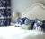 China Seas Fabric: Lyford Background - Custom Spring Break on White Belgian Linen / Cotton