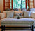Quadrille Fabric: Volpi - Custom Aqua on White Suncloth