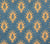 Quadrille Woven: Juliette - Blue on Gold (Imported from Spain)Quadrille Woven: Juliette - Blue on Gold (Imported from Spain) detail