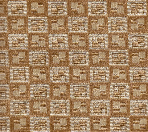 Quadrille Woven Fabric: Chequers - Beige; 100% Viscose, Imported from Belgium