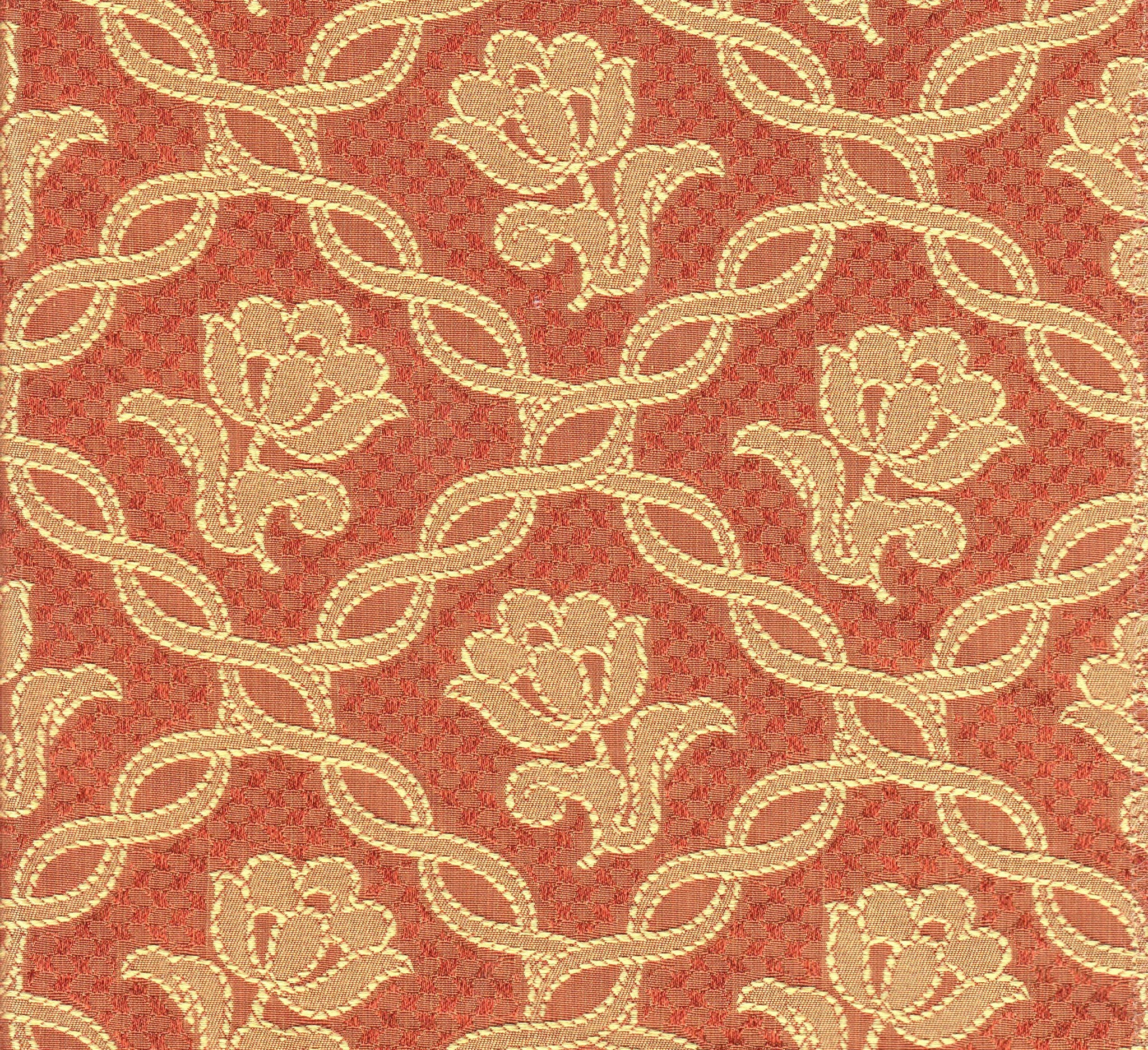 Quadrille Woven: Castille - Flame (Imported from Spain) DETAIL