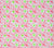 China Seas Fabric: Seya - Custom Pink / Jungle Green on White Belgian Linen/Cotton