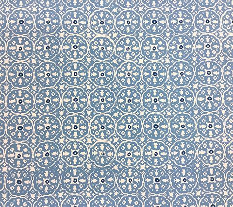 China Seas Wallpaper: Nitik II - Custom Sky / Blue on Almost White Paper