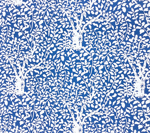 China Seas Fabric: Arbre de Matisse Reverse - Custom China Blue on White Suncloth