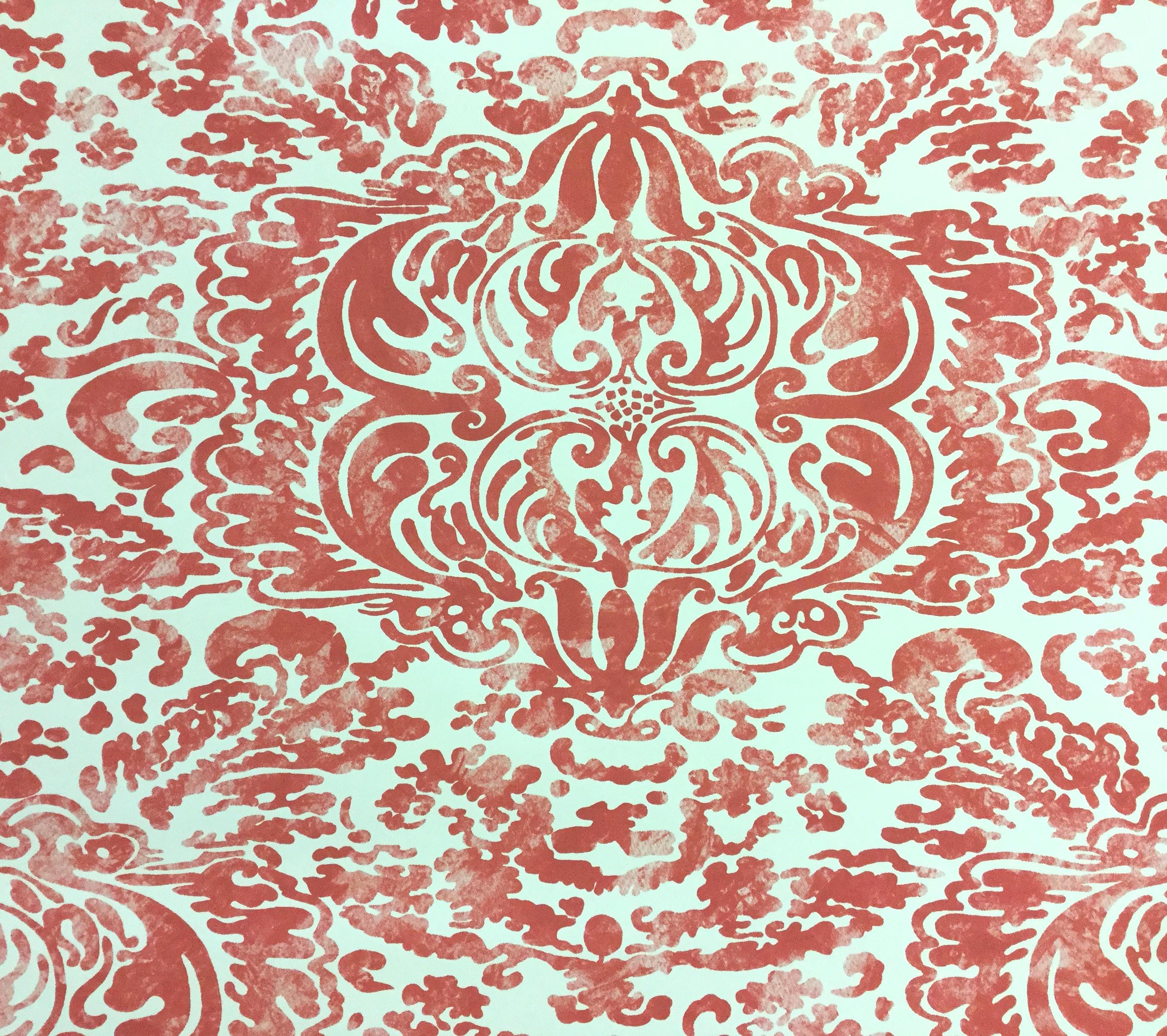 China Seas Wallpaper: San Marco - Custom Wildflower on Off White Paper