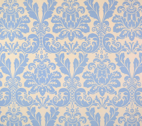 Quadrille Fabric: Monty II - Custom China Blue on Tinted Belgian Linen/Cotton