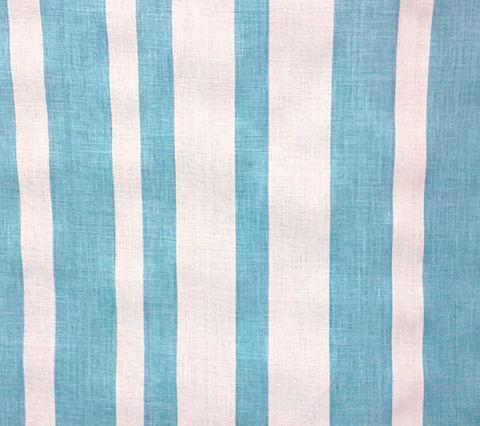 China Seas Fabric Carnival Stripe Custom Aqua Turquoise Stripes on Tinted Belgian Linen