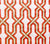 China Seas Fabric Gorrivan Fretwork Custom Peach Coral Taupe geometric print on Tinted Belgian Linen Cotton