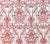 Quadrille Prints: Monty Outline - Custom Red damask floral print on Custom Optic White Belgian Linen/Cotton