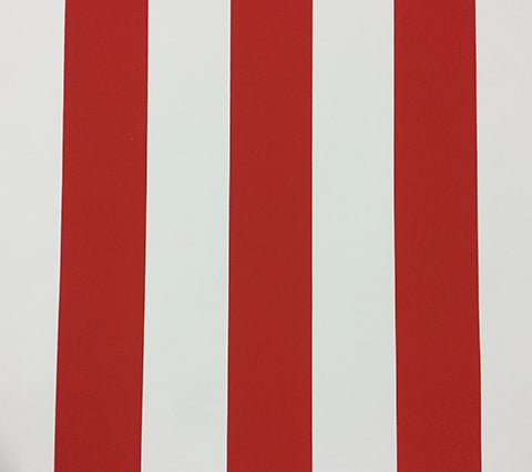 China Seas Wallpaper Sand Bar Stripe Custom Strawberry Red wide stripes on White Paper