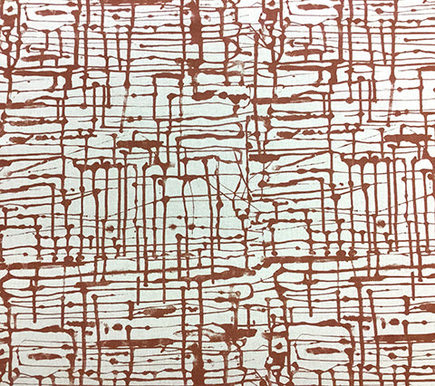 Alan Campbell Fabric: Twill - Custom Sienna on Oatmeal Belgian Linen/Cotton