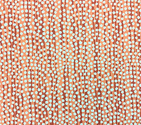 Alan Campbell Wallpaper: Mojave - Custom Burnt Orange on Almost White Paper