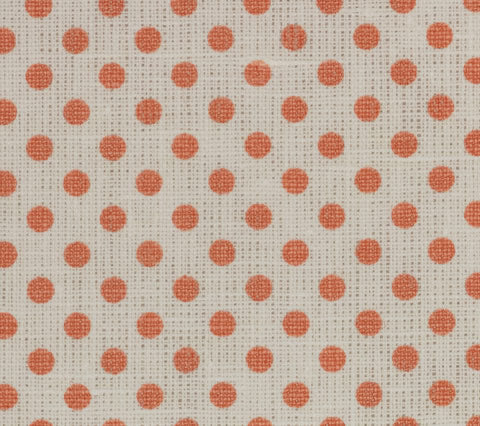 China Seas Fabric: Hampton - Custom Tomato on Tinted Linen
