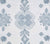 Quadrille Fabrics- Folkstone Embroidery - Ice Blue on White Linen