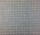 China Seas Fabric Fez II Custom Silver Metallic small geometric print on Belgian Linen Cotton