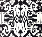 China Seas Fabric Island Ikat Custom Black on White batik print Belgian Linen Cotton