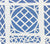 China Seas Fabric: Trellis Background - Custom French Blue on White Belgian Linen / Cotton
