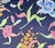 China Seas Fabric: Batavia - Multi Blue on 100% Cotton / Sateen (FROM HEBERLEIN IN SWITZERLAND)