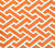 China Seas Fabric: Aga Reverse - Custom Orange on White 100% Linen