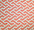 China Seas Fabric Aga Reverse Custom Shrimp Coral Orange geometric print on Tinted Belgian Linen/Cotton