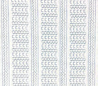 Alan Campbell Fabric: Beau Rivage Custom French Blue tribal beachy geometric print on White Belgian Linen/Cotton