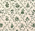 Quadrille Fabric: Pillement Toile - Vert (Green) on Tinted 100% Cotton - Imported from France