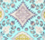 Home Couture Fabric: Isfahan - Custom Multi Purple on Turquoise on 100% Linen