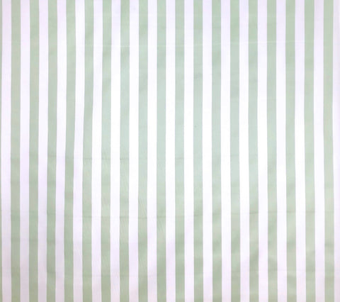 Quadrille Fabric: Riviera Stripe - Custom Celadon on White 100% Cotton