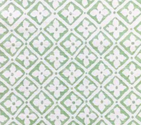 Quadrille Fabric: Puccini - Custom Lime Green on White Belgian Linen / Cotton