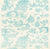 Quadrille Fabric: Paradise Engraving - Custom Turquoise on Tinted Belgian Linen / Cotton