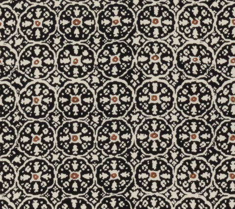 China Seas Fabric: Nitik II - Custom Black / Brown on Trevira (Commercial Quality)