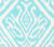 Quadrille Fabric: Ishim Ikat - Custom Turquoise on White 100% Linen