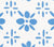 China Seas Fabric: Wildflowers II - Custom Royal Blue on White Belgian Linen / Cotton