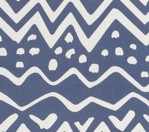 Alan Campbell Fabric: Deauville - Custom Navy on White Suncloth