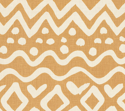 Alan Campbell Fabric: Deauville - Custom Camel on Tinted Belgian Linen / Cotton