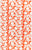 China Seas Fabric: Flora Background - Custom Orange on White Belgian Linen / Cotton