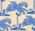 China Seas Fabric: Palmerie - Custom French Blue on Tinted Belgian Linen / Cotton