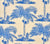 China Seas Fabric: Palmerie - Custom French Blue on Tinted Belgian Linen / Cotton