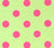 China Seas Fabric: Charade - Custom Lime Green / Pink Dots on Belgian Linen / Cotton
