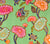 China Seas Fabric: Turtle Batik - Custom Turtle Green on Tinted Mandarin Oyster Linen / Cotton